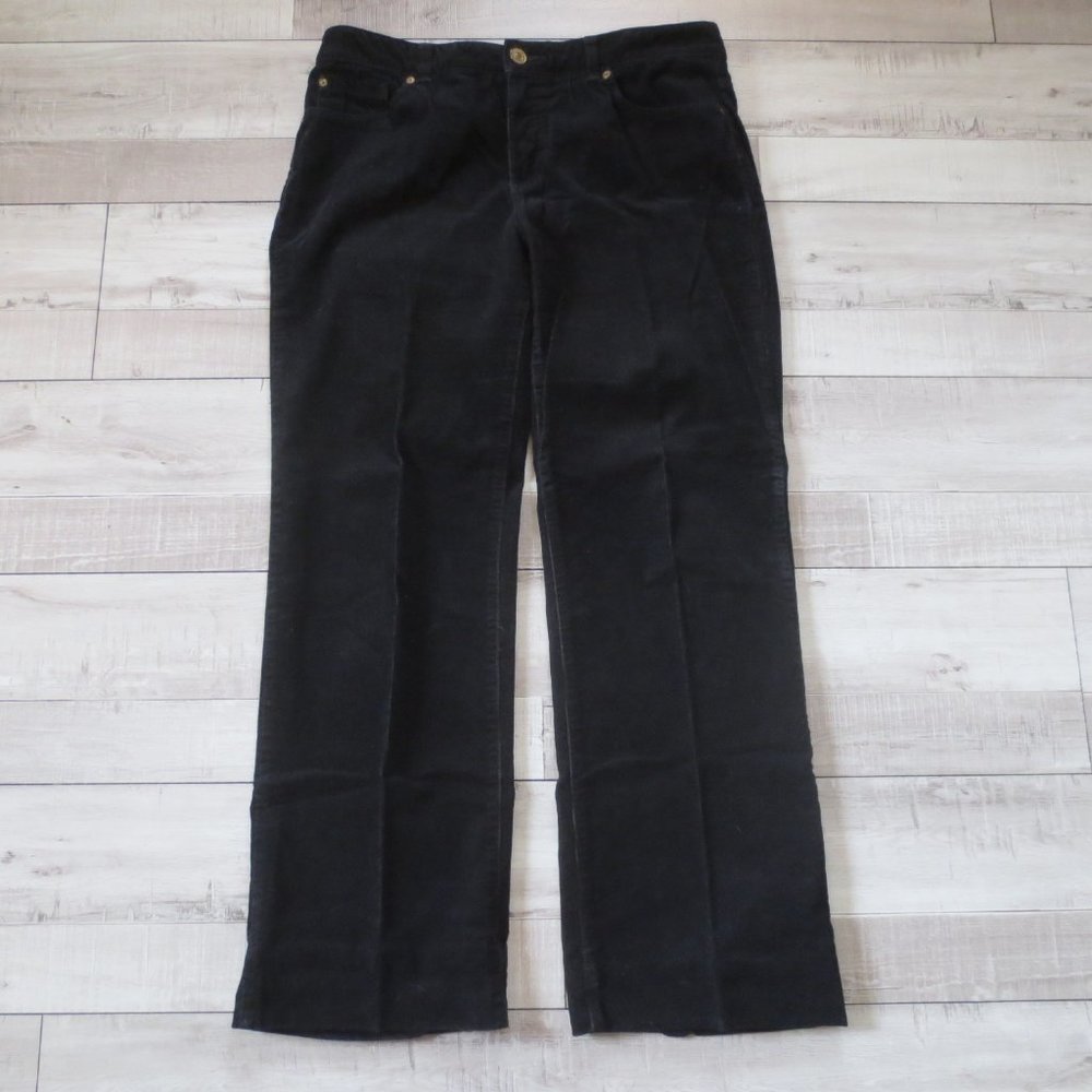 Izod Just Right Bootcut Black Corduroy Women's Jeans Size 10